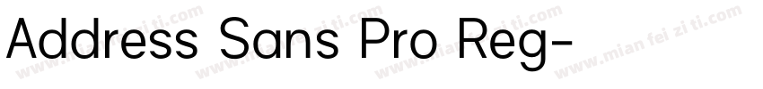 Address Sans Pro Reg字体转换